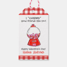 Aquarell Rot Gingham Gumballs Valentine