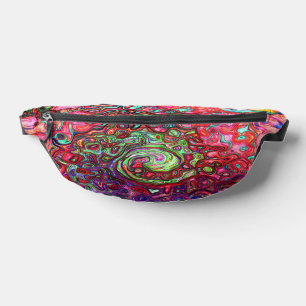 Aquarell Rot Groovy Abstrakter Retro Flüssigkeitsw Bauchtasche