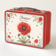 Aquarell-Rote-Mohn-Blumen-Monogramm-Mädchen-Schule