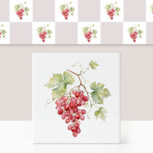 Aquarell Rubinrote Champagner-Traubenrebenblätter