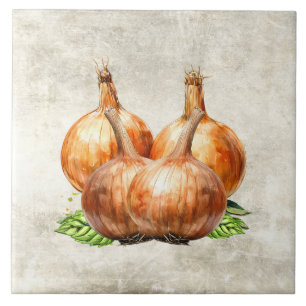 Aquarell-Rustikal-Zwiebel-Faux-Textur Fliese