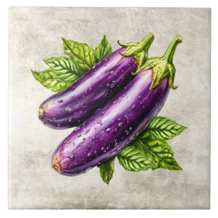 Aquarell Rustikale Aubergine Faux-Textur Fliese