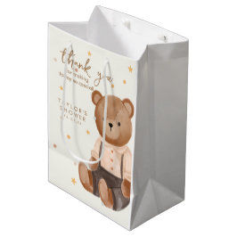Aquarell Rustikale Bärendusche Mittlere Geschenktüte