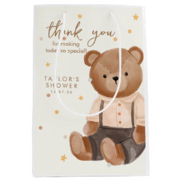 Aquarell Rustikale Bärendusche Mittlere Geschenktüte