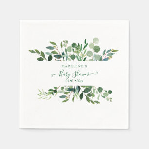 Aquarell, Rustikale Eukalyptus Babydusche Serviette