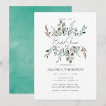 Aquarell Rustikale Vegetation Winter Brautparty