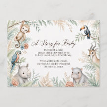Aquarell-Safari-Bücher für Baby-Einlegekarte
