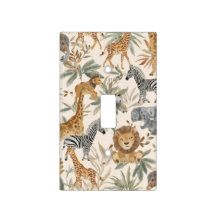 Aquarell-Safari-Tiere-Nursery-Dekor