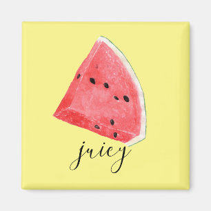 Aquarell saftige Wassermelonenecke  Magnet