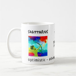Aquarell Sagittarius zodiac und Eigenschaften Kaffeetasse