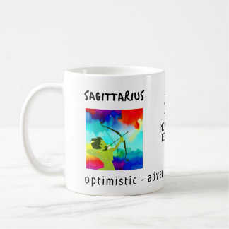 Aquarell Sagittarius zodiac und Eigenschaften Kaffeetasse