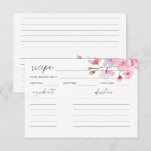 Aquarell-Sakura - Rezeptkarte
