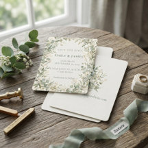 Aquarell-Salbei-Grün-Eukalyptus-Hochzeit