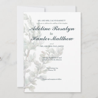 Aquarell-Salbei-Stiel-Hochzeits-Einladung Einladung