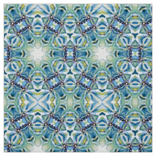 Aquarell Salbeigrün Persischblau Artdeco Stoff