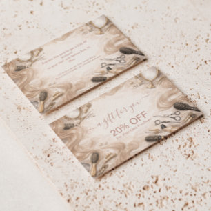 Aquarell-Salon-Schönheitsbranding Rabattkarte