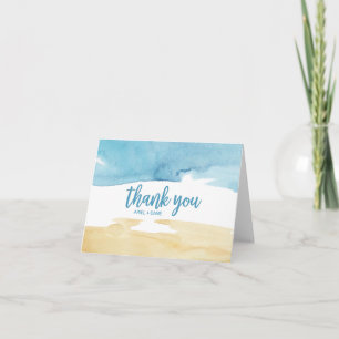 Aquarell Sand und Meer Danke