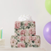 Aquarell Sanfte Rosa Rose Beige Blumenmuster