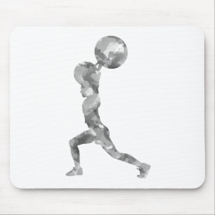 Aquarell sauber u. Ruck im Grau Mousepad