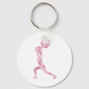 Aquarell sauber u. Ruck im Rosa Schlüsselanhänger
