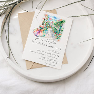 Aquarell Sayulita Mexiko Hochzeit Einladung