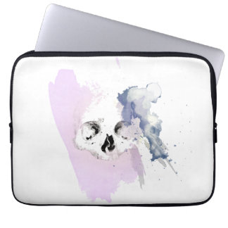 Aquarell-Schädelhülse Laptopschutzhülle
