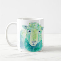 Aquarell-Schaf-Tasse