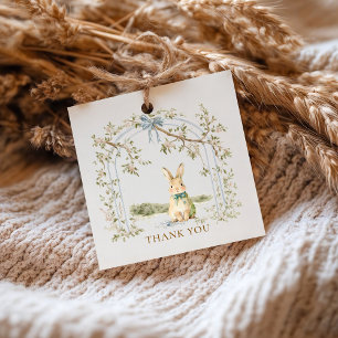 Aquarell-Schaukelhase-Baby-Shower-Dankeschön Geschenkanhänger