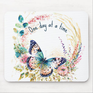 Aquarell-Schmetterling floral benutzerdefiniert Mousepad