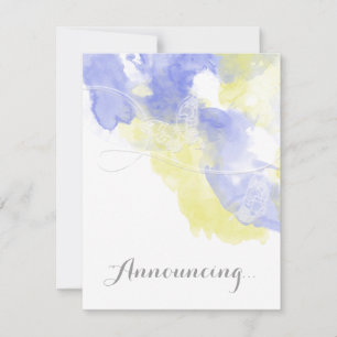 Aquarell Schmetterling Immergrün Verlobungsankündi Ankündigung