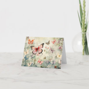 Aquarell-Schmetterling-Papeterie-Dankeskarten Dankeskarte