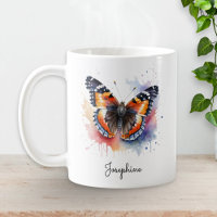Aquarell Schmetterling Roter Admiral Personalisier