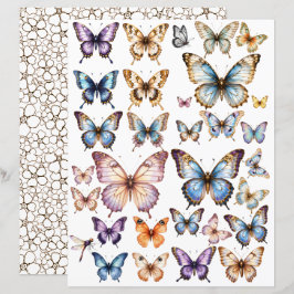 Aquarell-Schmetterling-Set für fusseliges Schneide