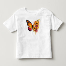 Aquarell Schmetterling Sonnenblume PNG Florales De Kleinkind T-shirt
