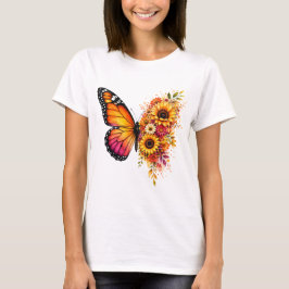 Aquarell Schmetterling Sonnenblume PNG Florales De T-Shirt
