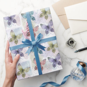 Aquarell-Schmetterlinge Geschenkpapier