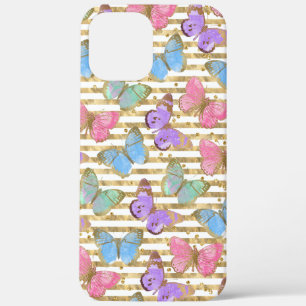 Aquarell-Schmetterlinge Gold-Glitter Case-Mate iPhone Hülle
