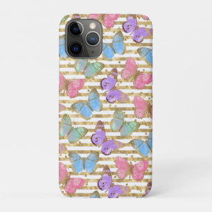 Aquarell-Schmetterlinge Gold-Glitter Case-Mate iPhone Hülle