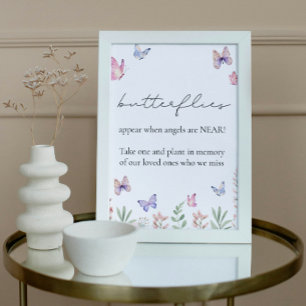 Aquarell-Schmetterlinge In Lieber Erinnerung  Poster