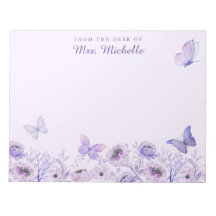 Aquarell Schmetterlinge Wildblumen Garten Lilac
