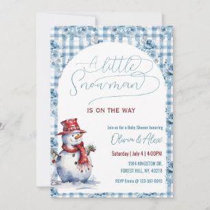 Aquarell-Schneemann-Winter-Junge-Baby-Party Einladung