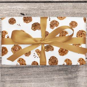 Aquarell-Schokoladen-Chip-Cookies-Muster Geschenkpapier