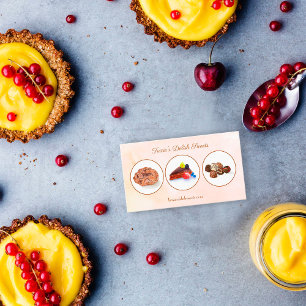 Aquarell-Schokoladen-Dessert-Bäckerei Visitenkarte