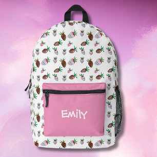 Aquarell-Schokoladen-Erdbeeren  Bedruckter Rucksack