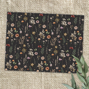Aquarell Schön Florales Wildblumen Muster Postkarte