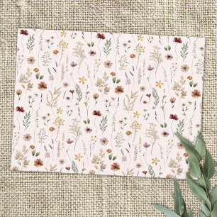Aquarell Schön Florales Wildblumen Muster Postkarte
