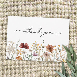 Aquarell Schöner Wildblumengarten Blumen Dankeskarte