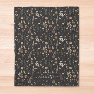 Aquarell Schönes Wildblumen-Blumenmuster Fleecedecke