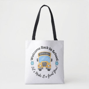 Aquarell-Schulbus-Tasche