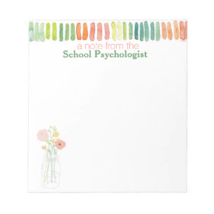 Aquarell-Schulpsychologen-Notizblock Notizblock